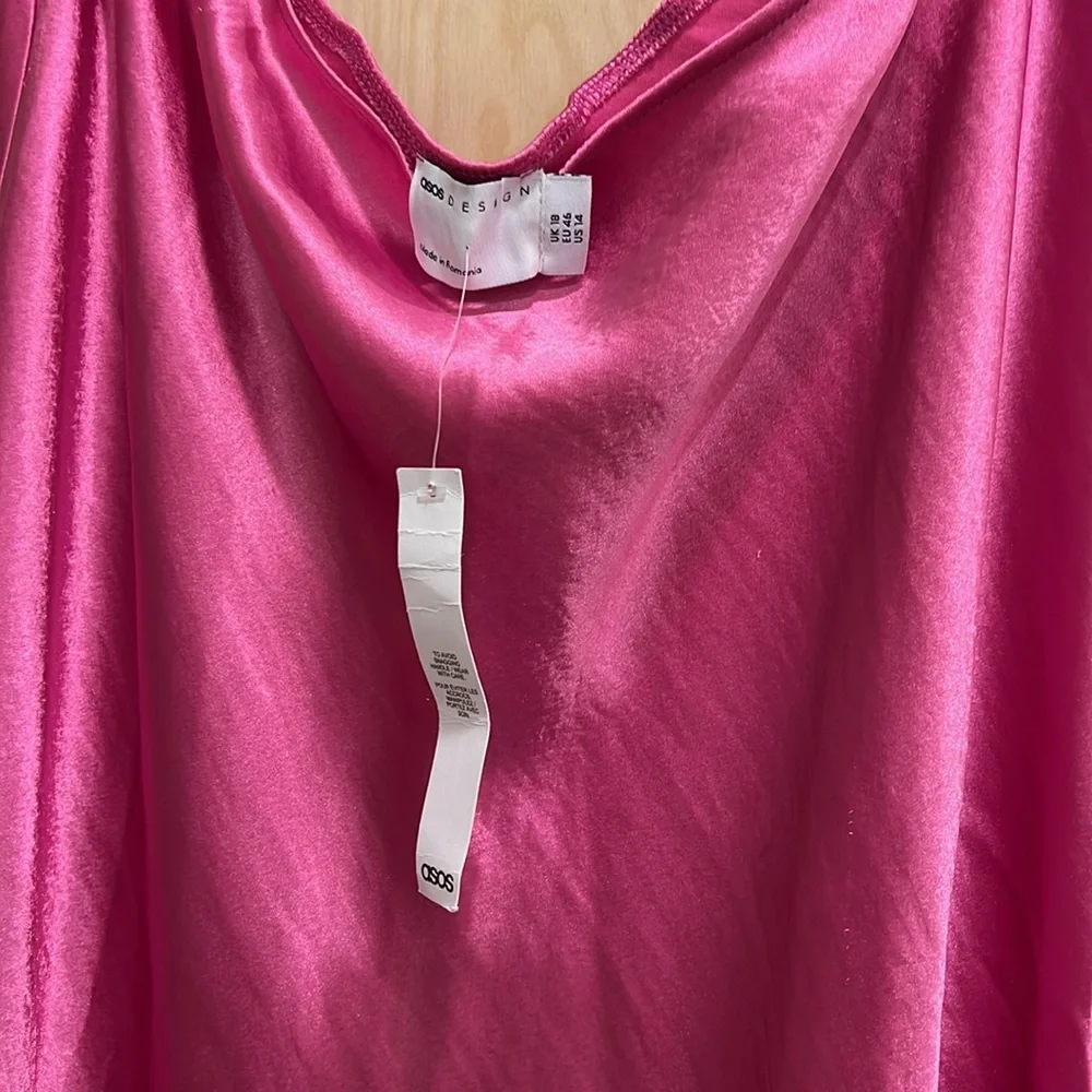 🚫SOLD🚫 ASOS Barbie Pink Midi Slip Skirt - Picture 4 of 9